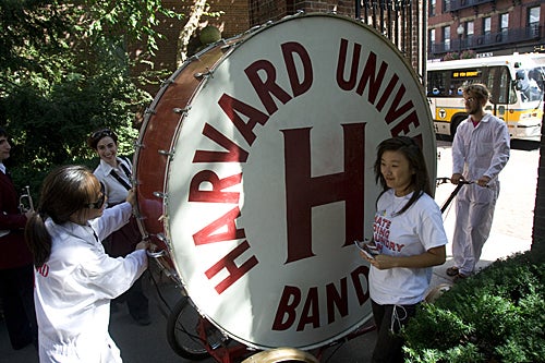 The Harvard Band performed for freshmen
