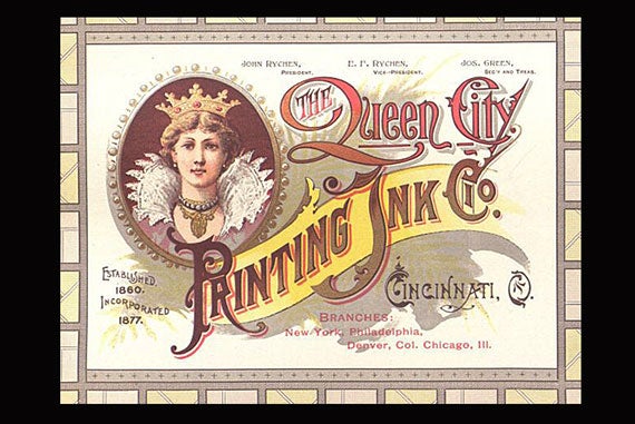 A Queen City Printing Ink Co. advertisement from The Inland Printer, Vol. 9 (October 1890-September 1891). Advances in printing technology influenced national advertising. As The New York Times noted on Oct. 14, 1894, “A pot of printer’s ink is better than the greatest gold mine.” 