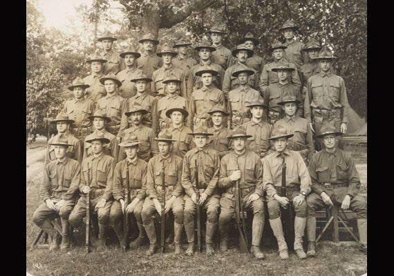 Harvard men in training at Fort Oglethorpe, Ga., 1916. Courtesy of Harvard University Archives