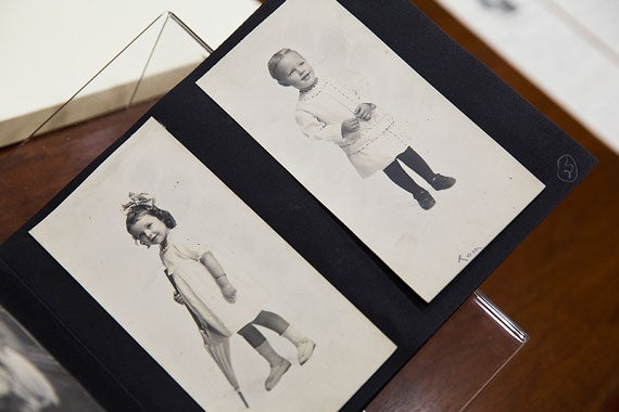 An early childhood picture of the playwright Tennessee Williams. On the left is a photo of his sister Rose.