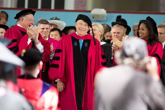 Boston Mayor Thomas M. Menino received an honorary doctor of laws degree at Harvard University's 362nd Commencement, held on May 30, 2013. File photo by Rose Lincoln/Harvard Staff Photographer