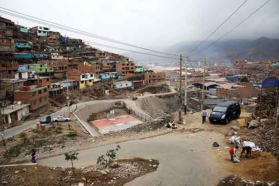 Carabayllo, the shantytown in Lima where Socios En Salud started its pioneering work 19 years ago treating multidrug-resistant tuberculosis (MDR-TB). Using a community-based model since 1996, the organization has helped more than 10,000 MDR-TB patients.