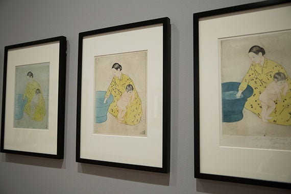 A series of prints titled “The Bath,” created between 1890 and 1891 by Mary Cassatt, are in the Fogg Museum. Stephanie Mitchell/Harvard Staff Photographer