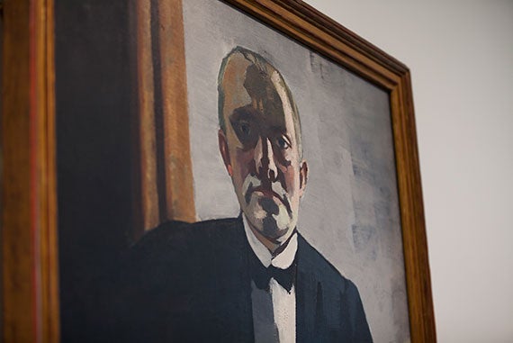 “Self-Portrait in Tuxedo,” 1927, by Max Beckmann is part of the Busch-Reisinger Museum’s collection. Stephanie Mitchell/Harvard Staff Photographer