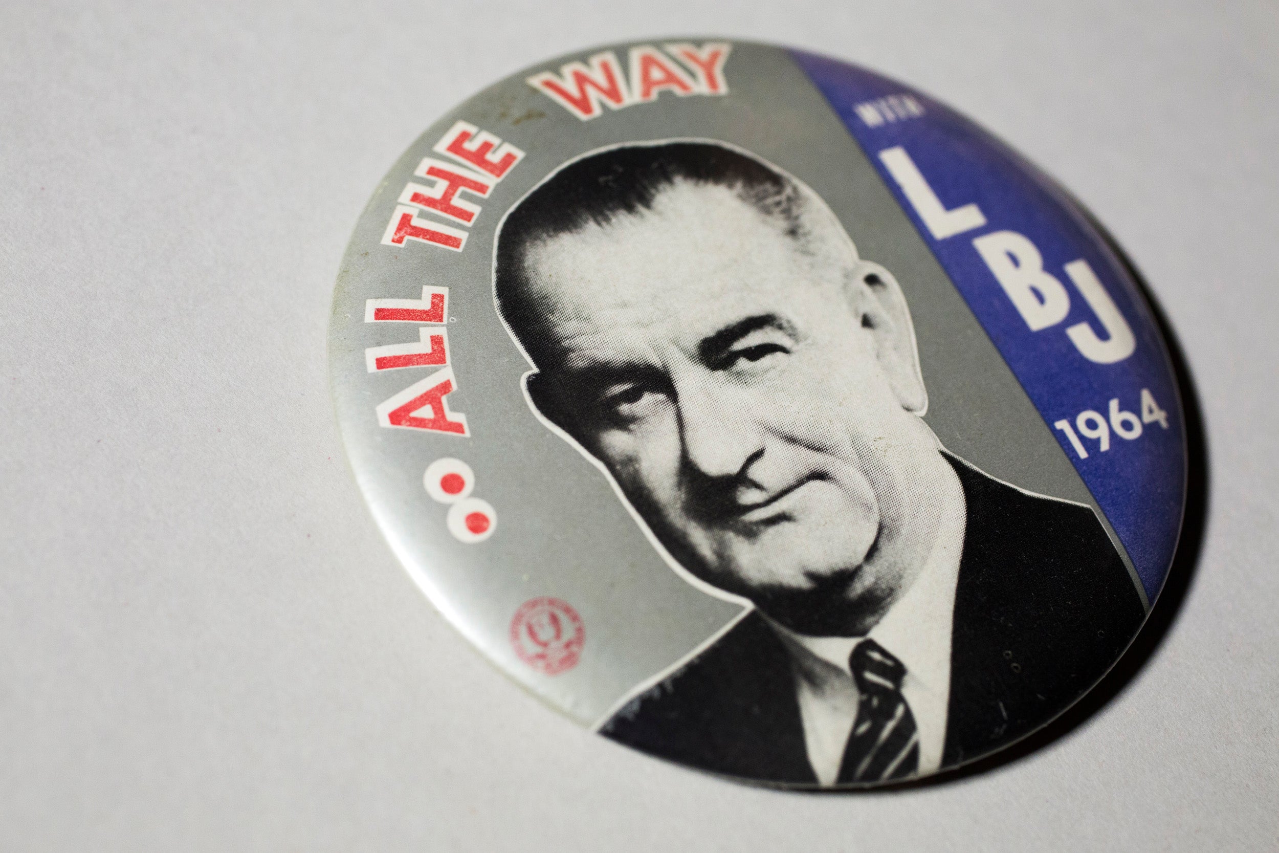 Lyndon B. Johnson 1964 campaign button.