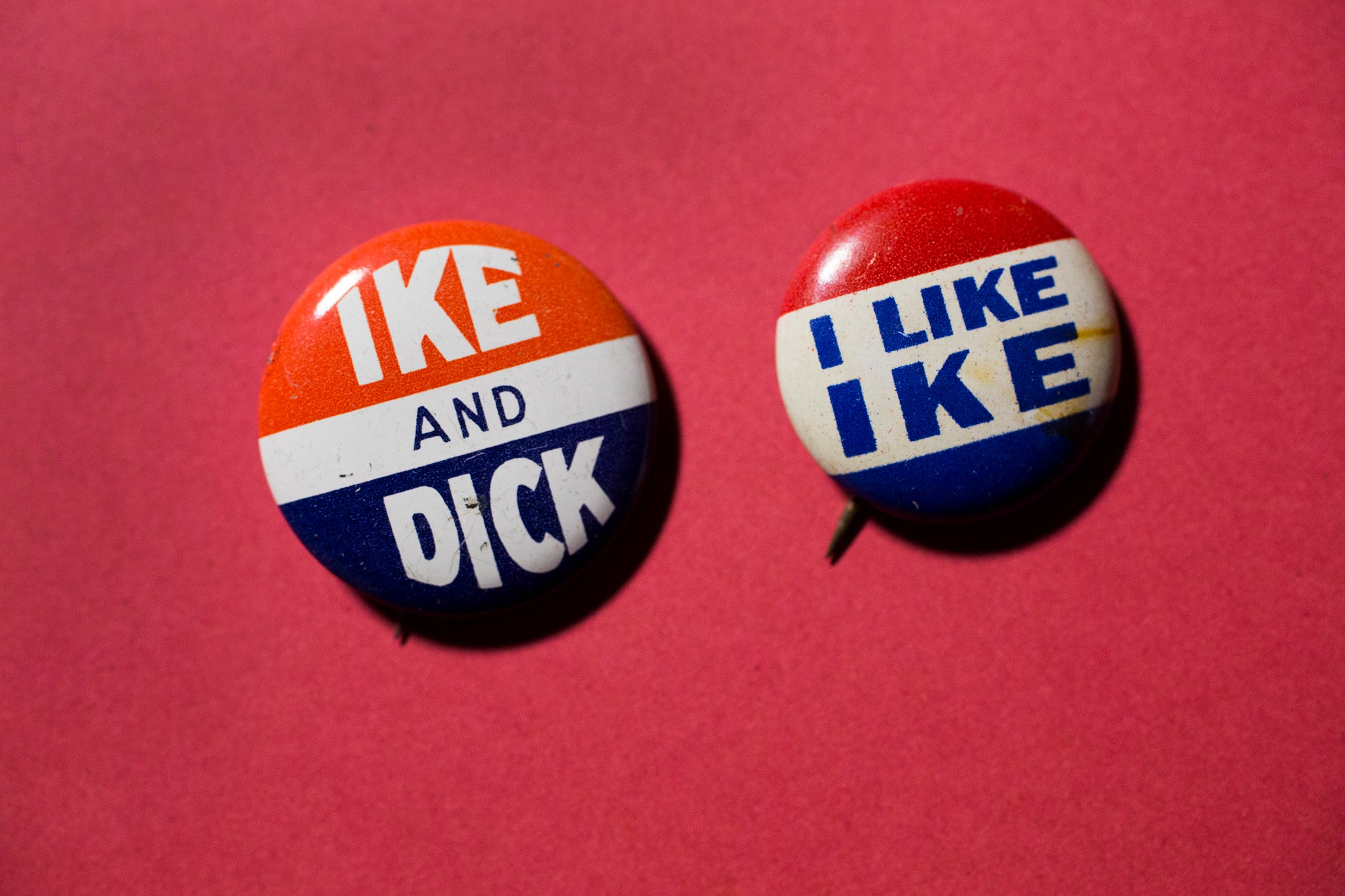 The famous “I like Ike” slogan spoke to Dwight D. Eisenhower’s popularity and trustworthiness.
