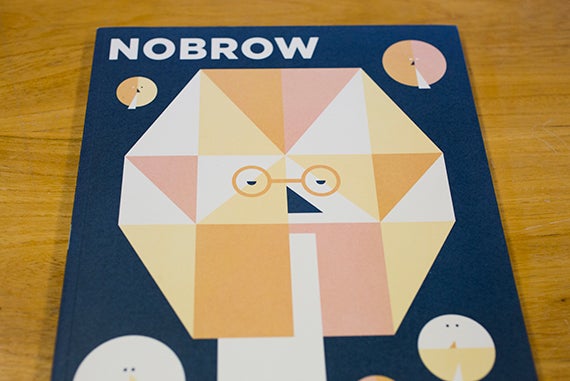 A collection of art comics and illustrations from the British independent publishing company Nobrow is part of Harvard’s comics holdings. The image above is from the cover of Nobrow #9, published by Nobrow Press (2014).