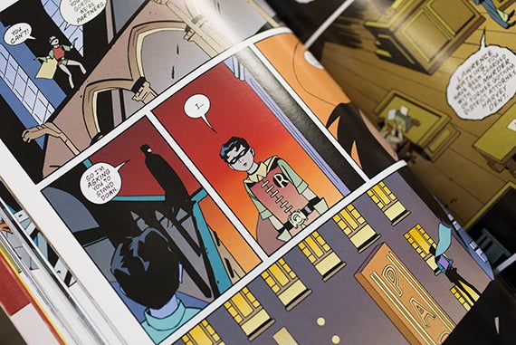 Harvard’s Lamont Library collections contain a number of comics and graphic novels, including popular items from DC and Marvel Comics. The page above, from “Batgirl/Robin Year One,” was published by DC Comics in 2013.