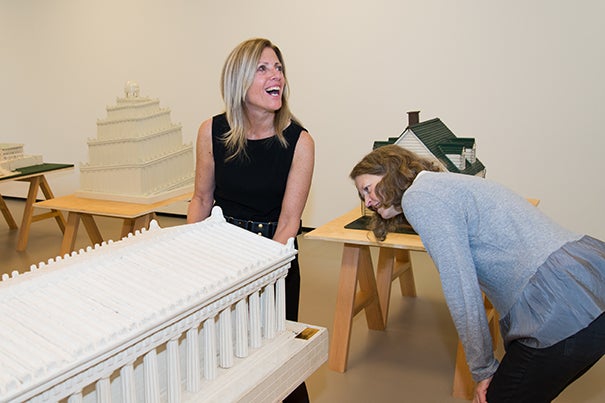 A scale model of the Parthenon was part of a WPA project to provide blind students with tactile tools for learning. Kevin Grady/Radcliffe Institute