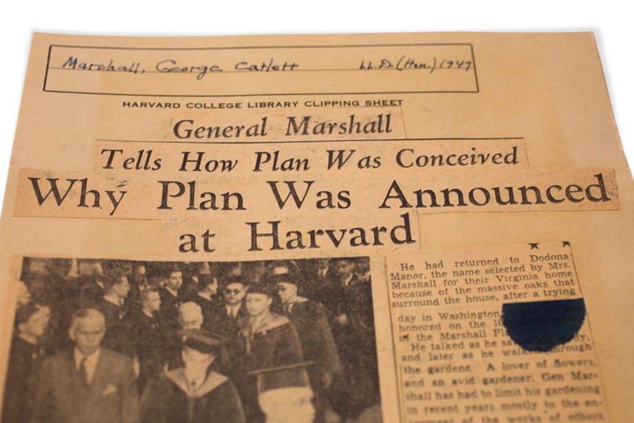 Marshall Plan Harvard
