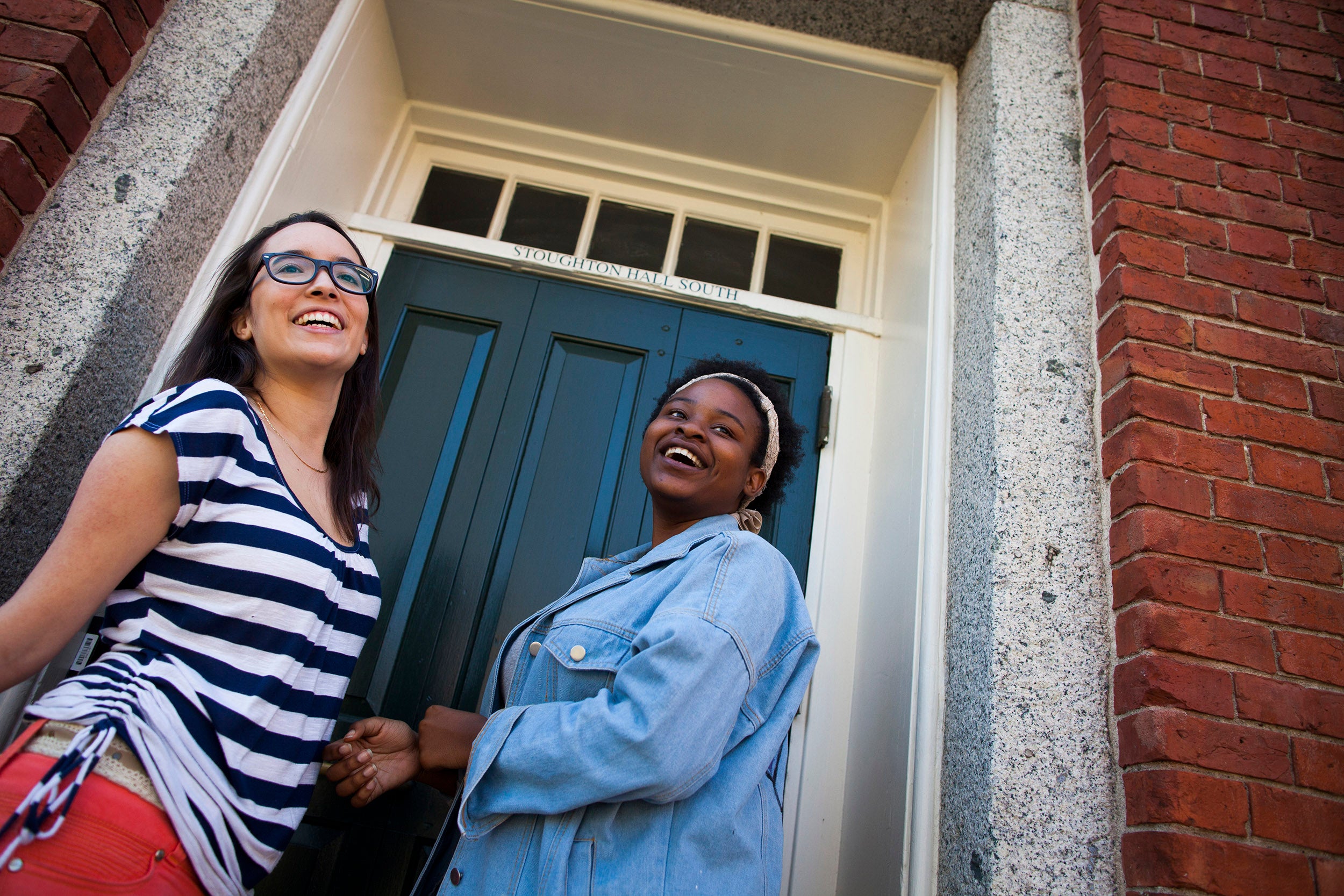 Tatiana Patino '20 (left), from Georgia, and Walburga Khumalo '20, from South Africa, share a room in Stoughton Hall.