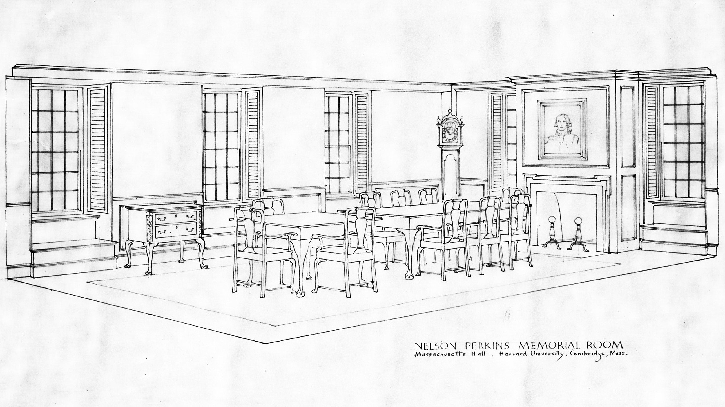 1939 schematic of Perkins Hall.