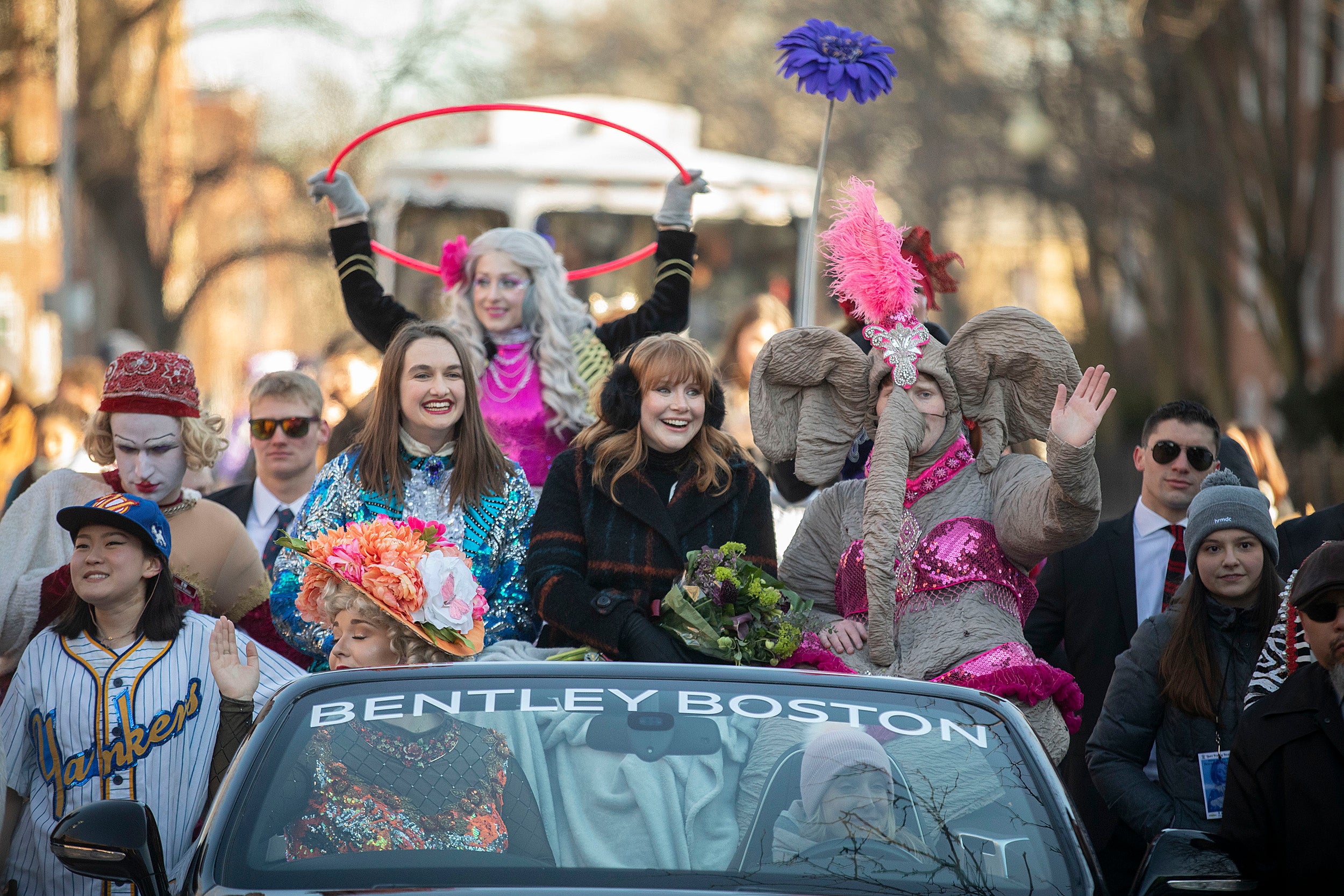 Bryce Dallas Howard in the Hasty Pudding parade