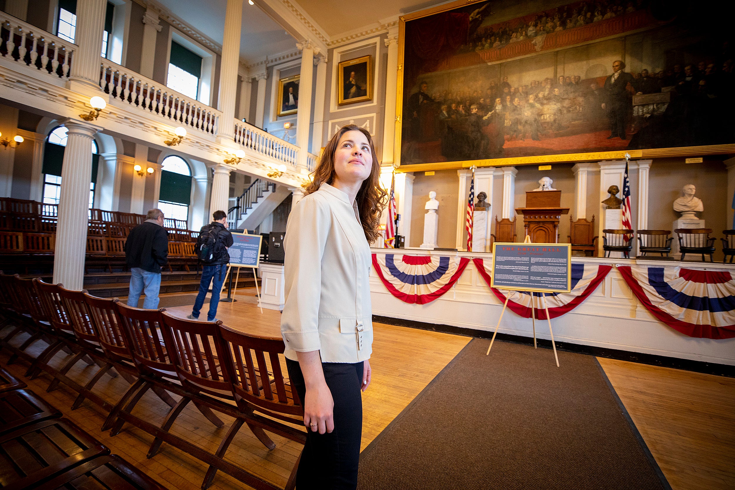 Yanet Gomez in Faneuil Hall.