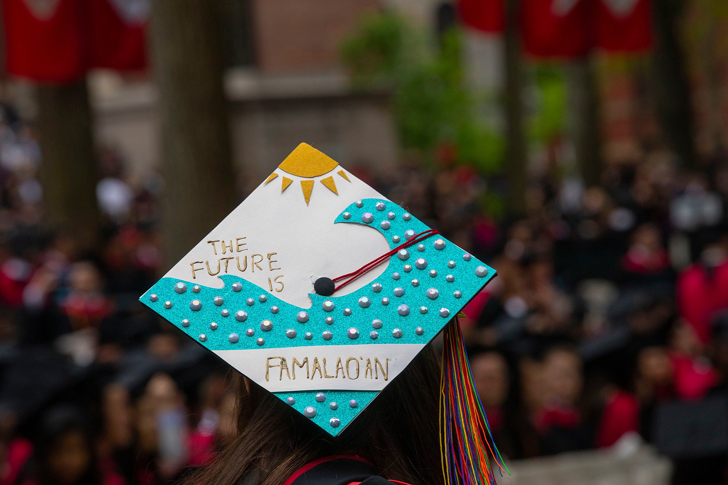 A decorated grad cap