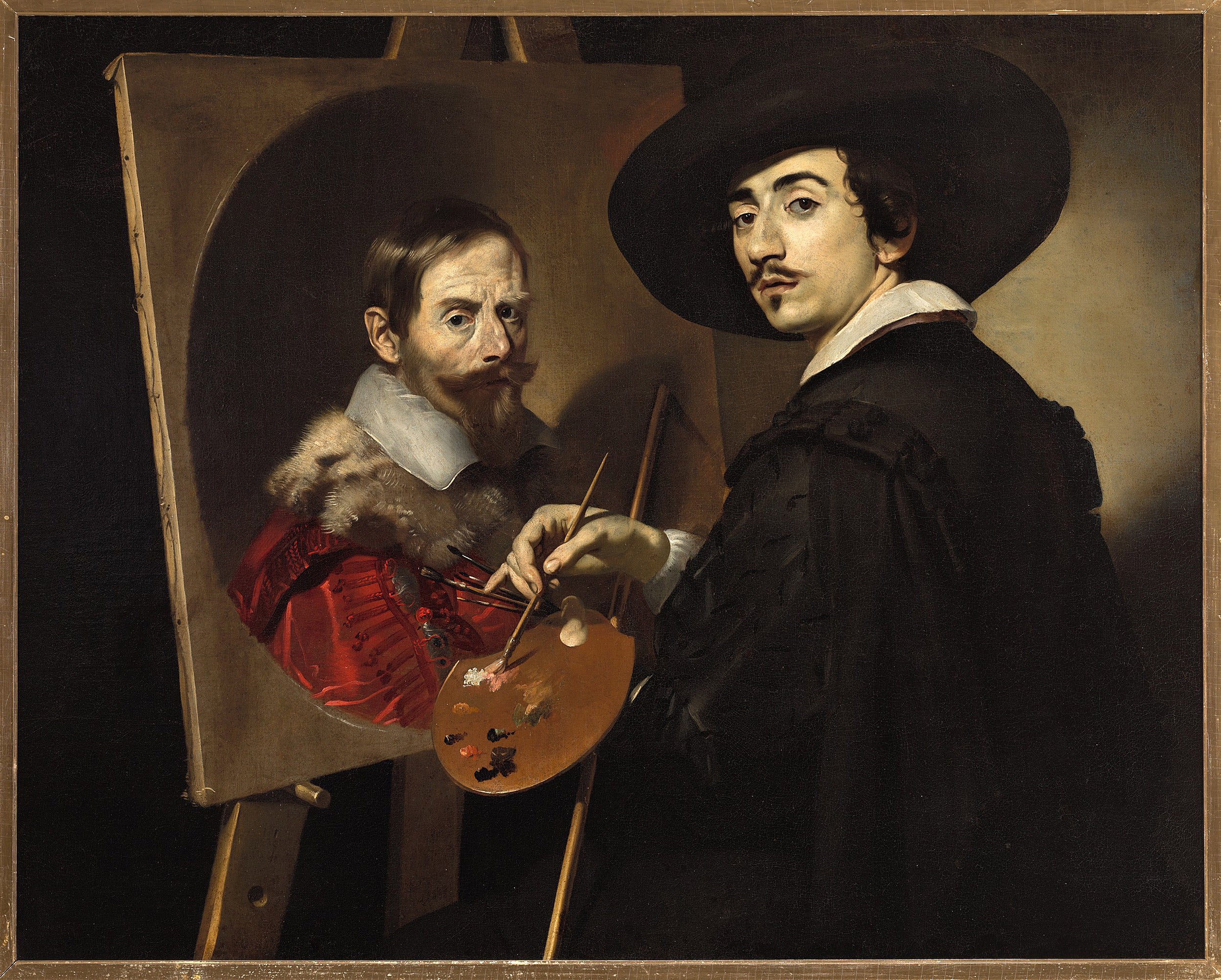 "Self-Portrait with an Easel," Nicolas Régnier.