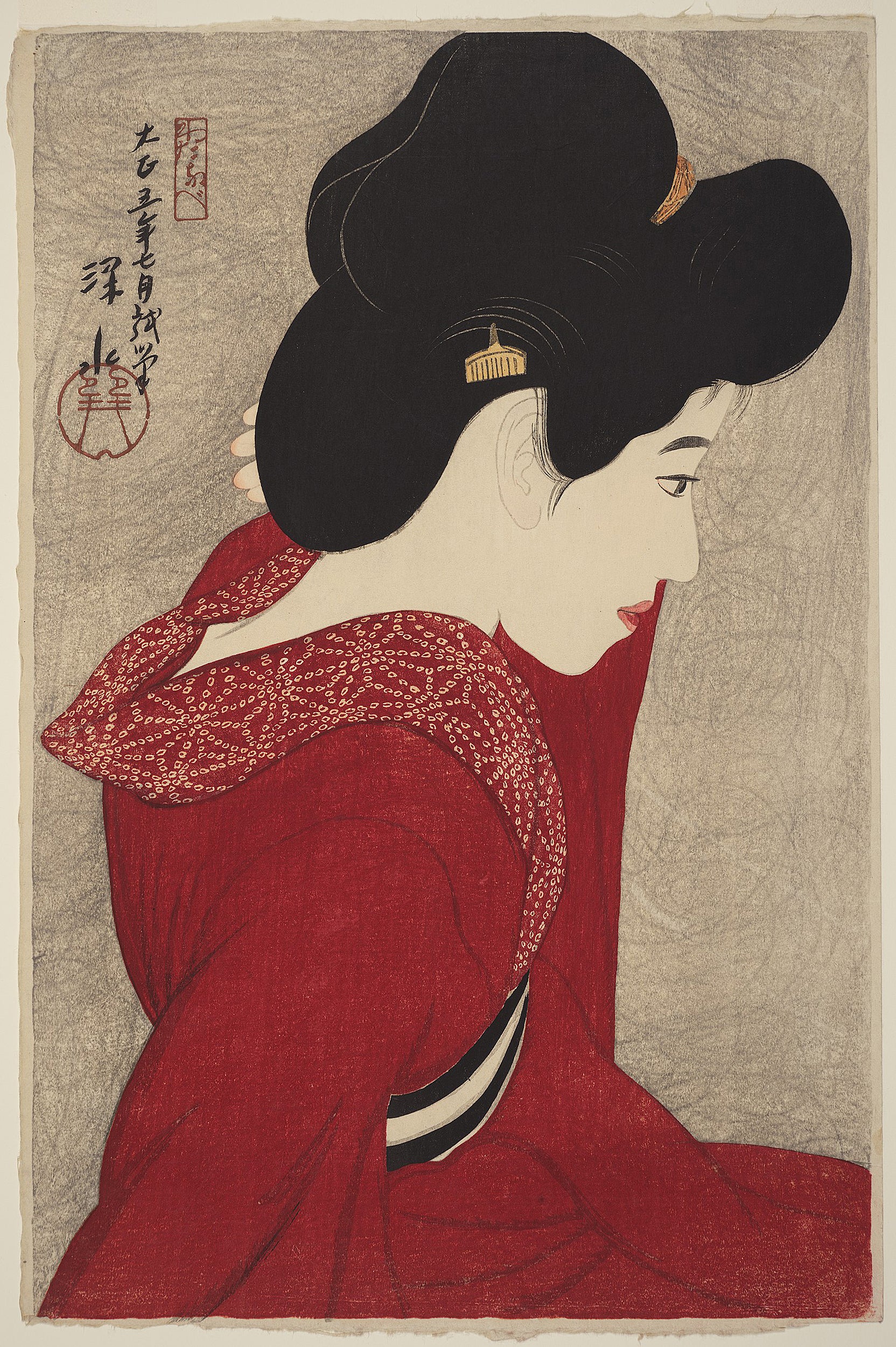 Japanese art portrait of a woman