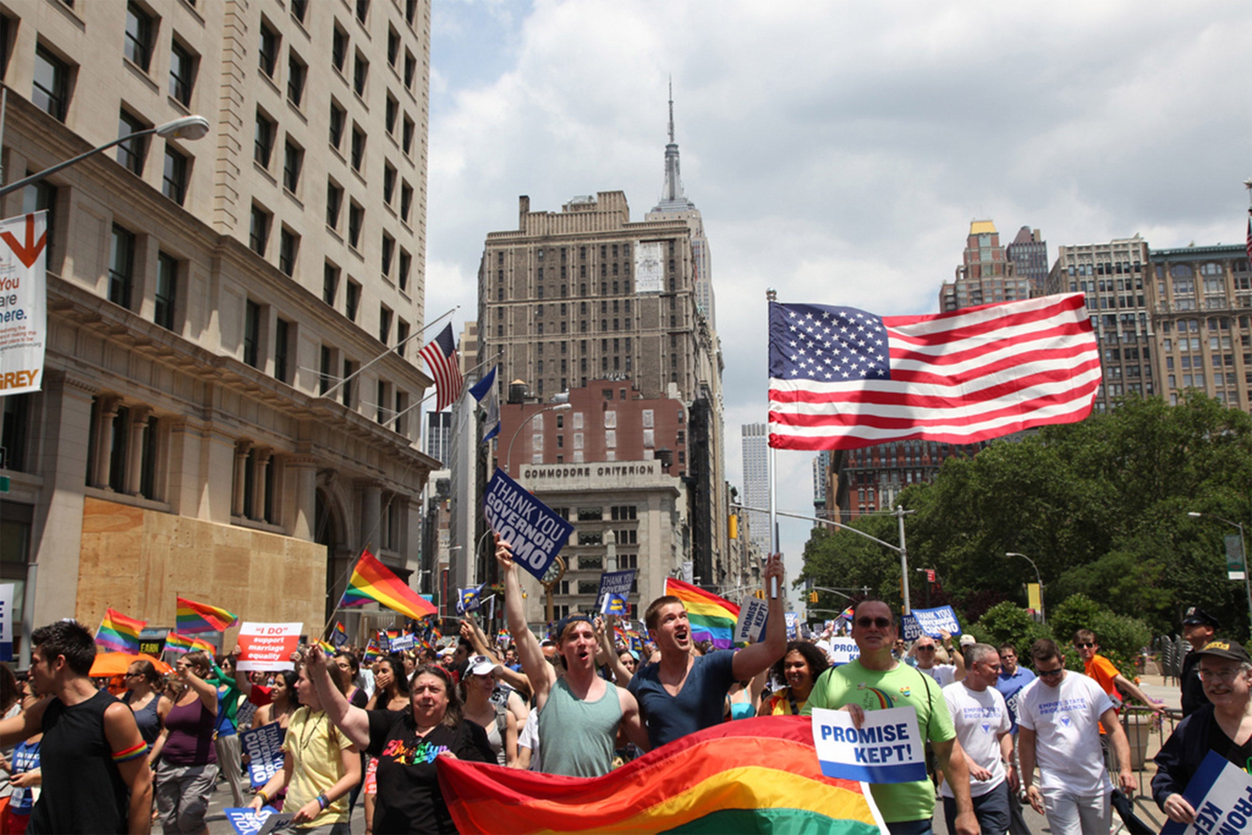 The 2011 New York City Pride March honored the legalization of same-sex marriage in New York that year.