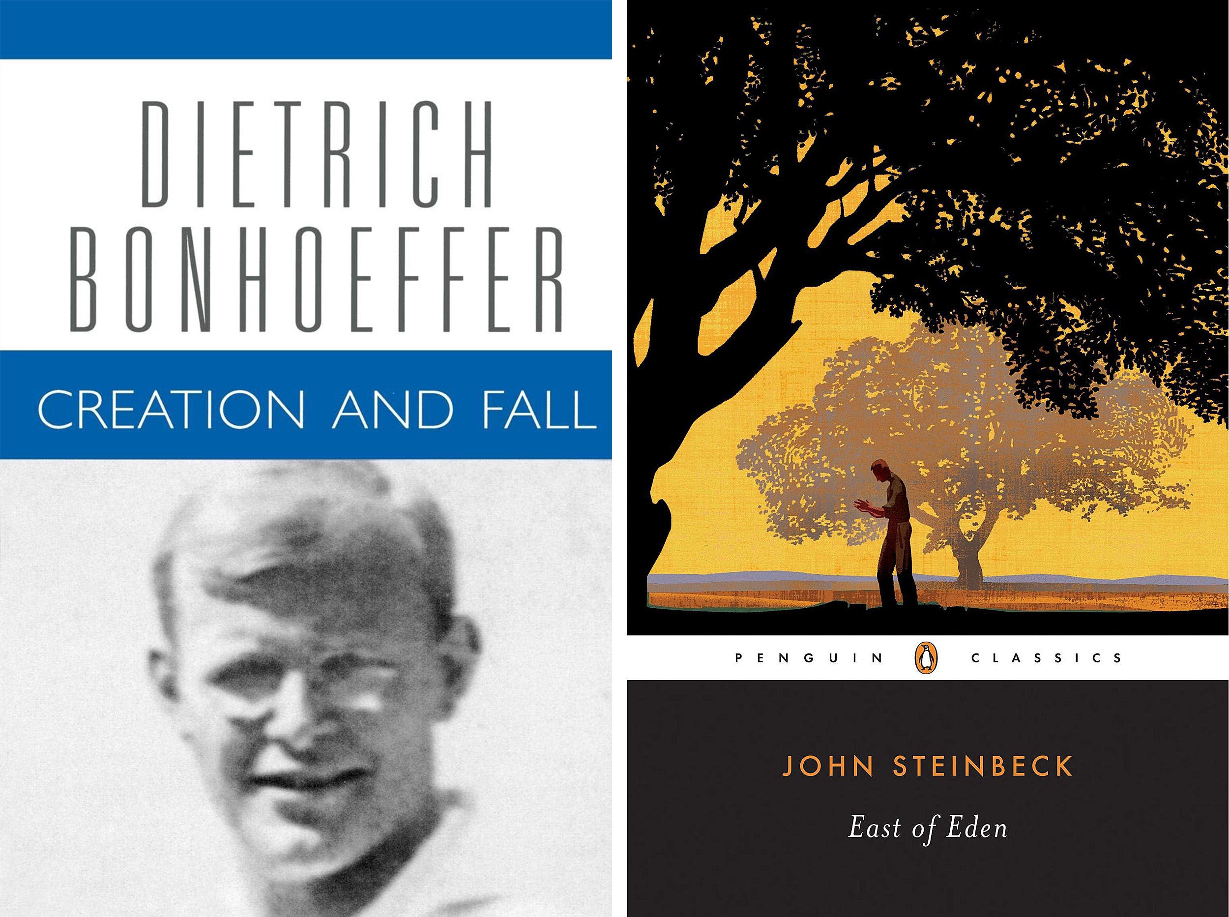 Creation and Fall and East of Eden book covers