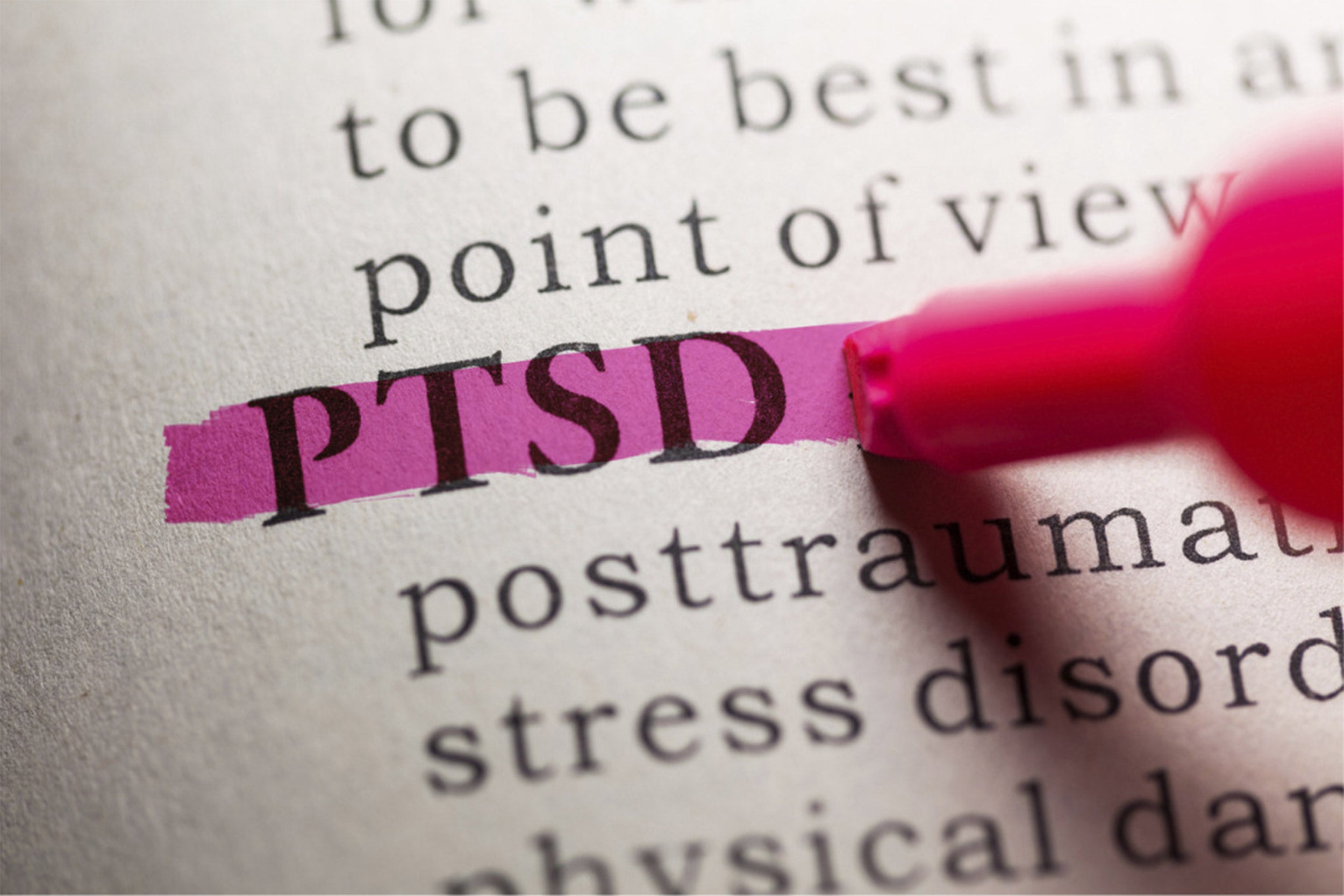 PTSD marked in book