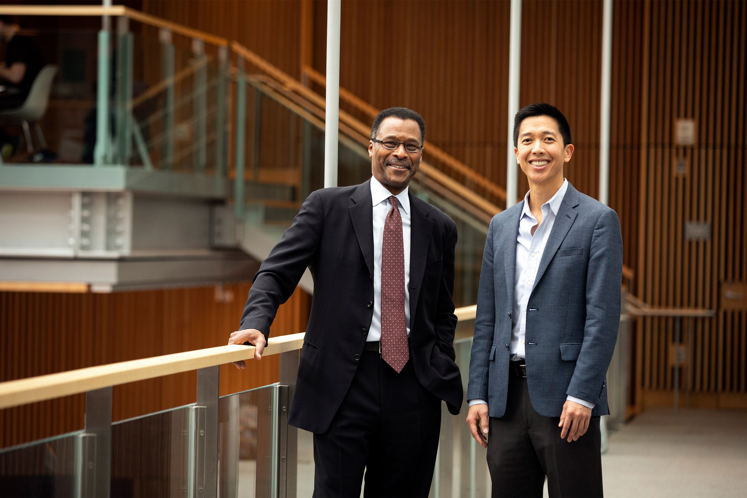 John Silvanus Wilson and Andrew Ho pictured at Smith Campus Center.