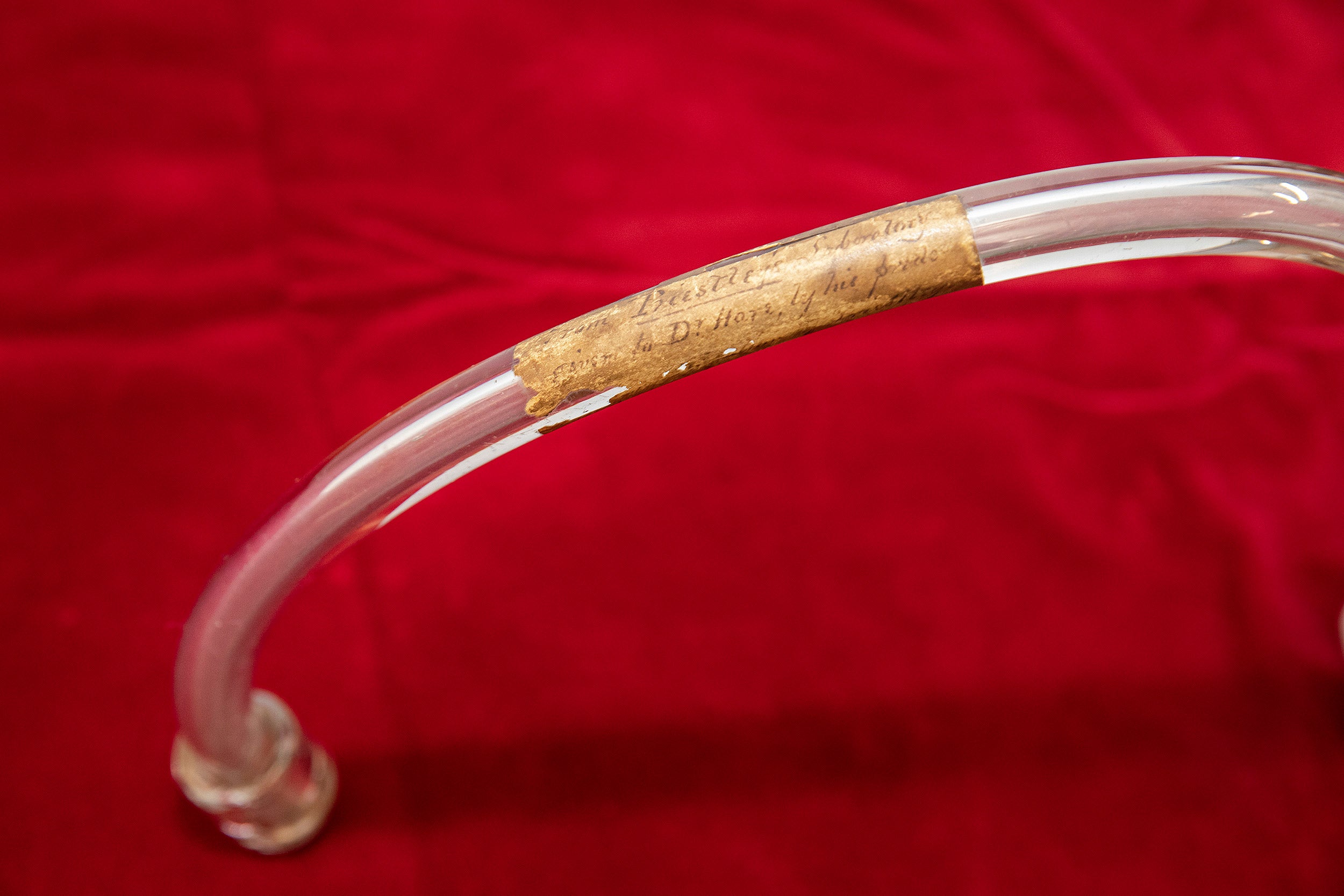8. This thick glass tube is a treasured relic of the great English chemist, Joseph Priestley