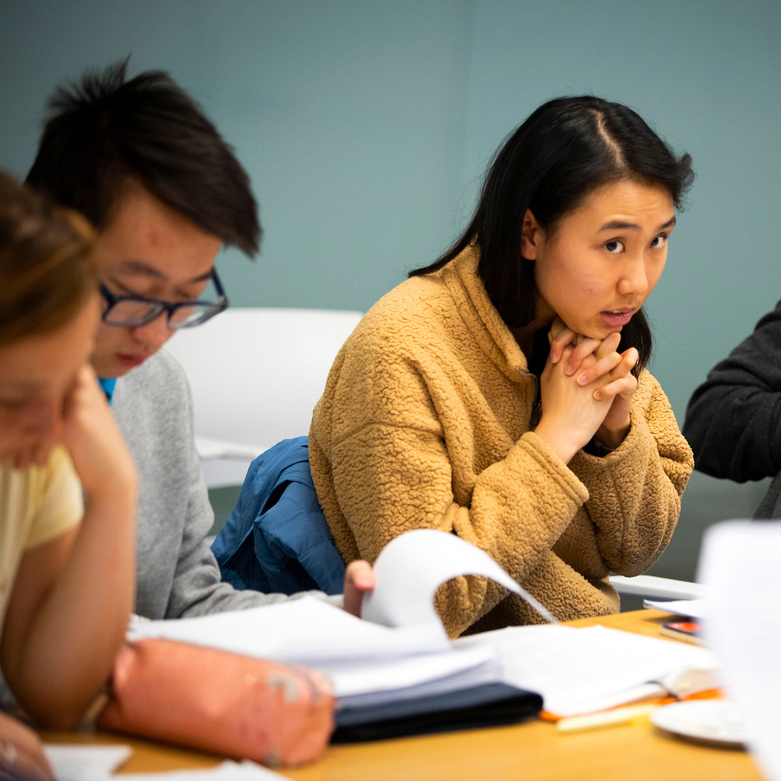 Katherine Li is pictured during class.
