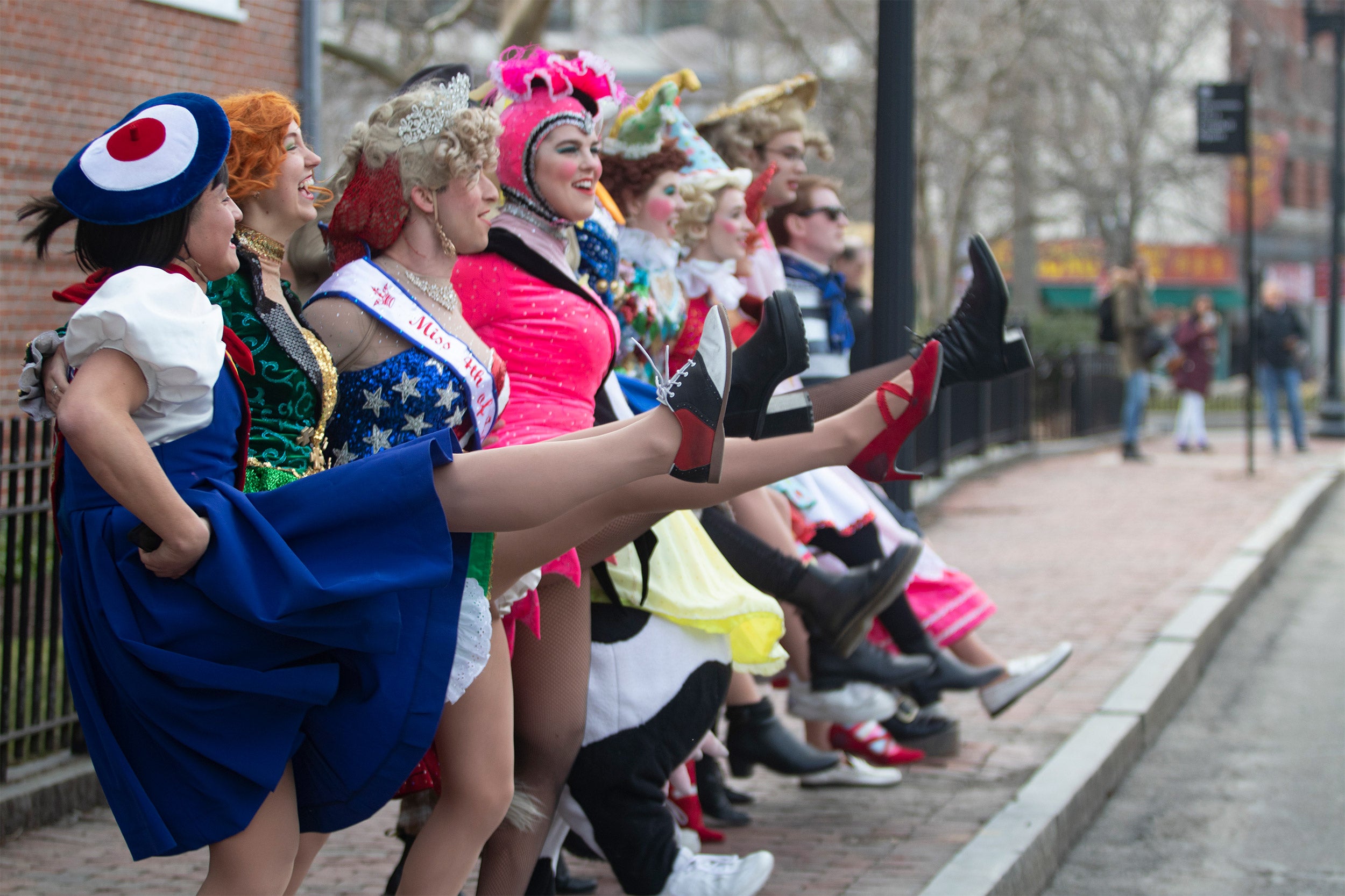 Hasty Pudding dancers.