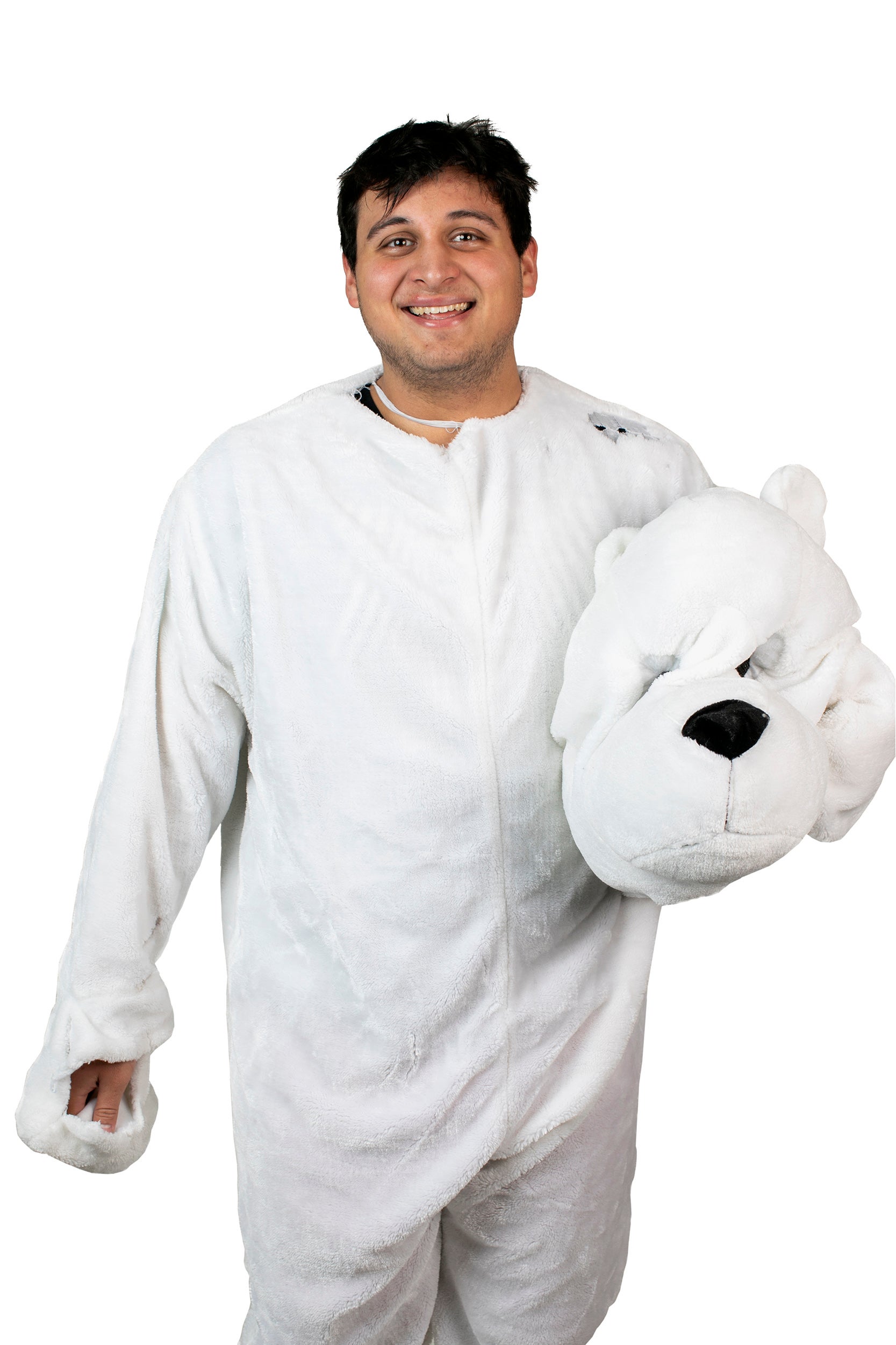 Frankie Matos is dressed as the Polar Bear for Pforzheimer House.