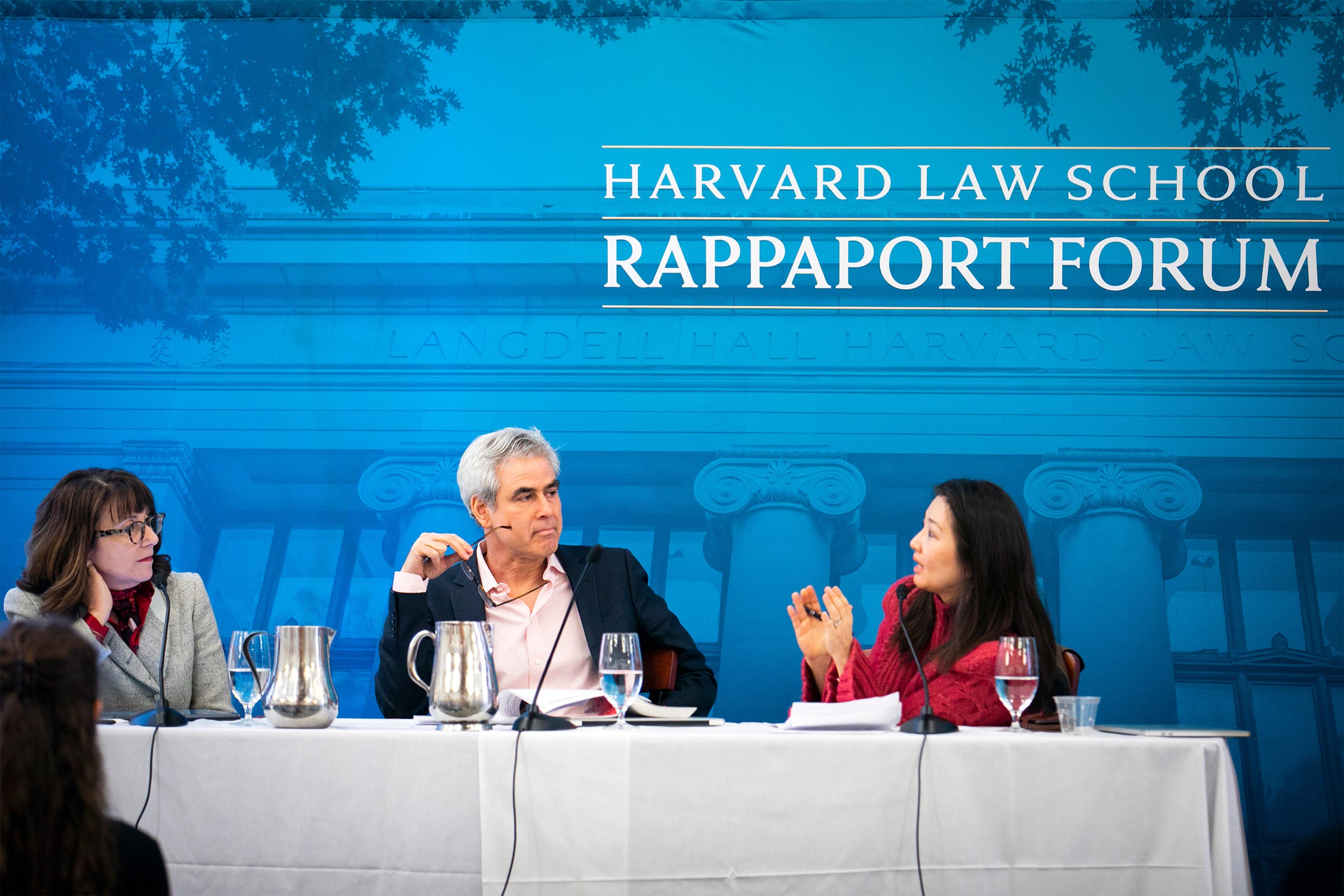 Panel of speakers at Harvard Law School.