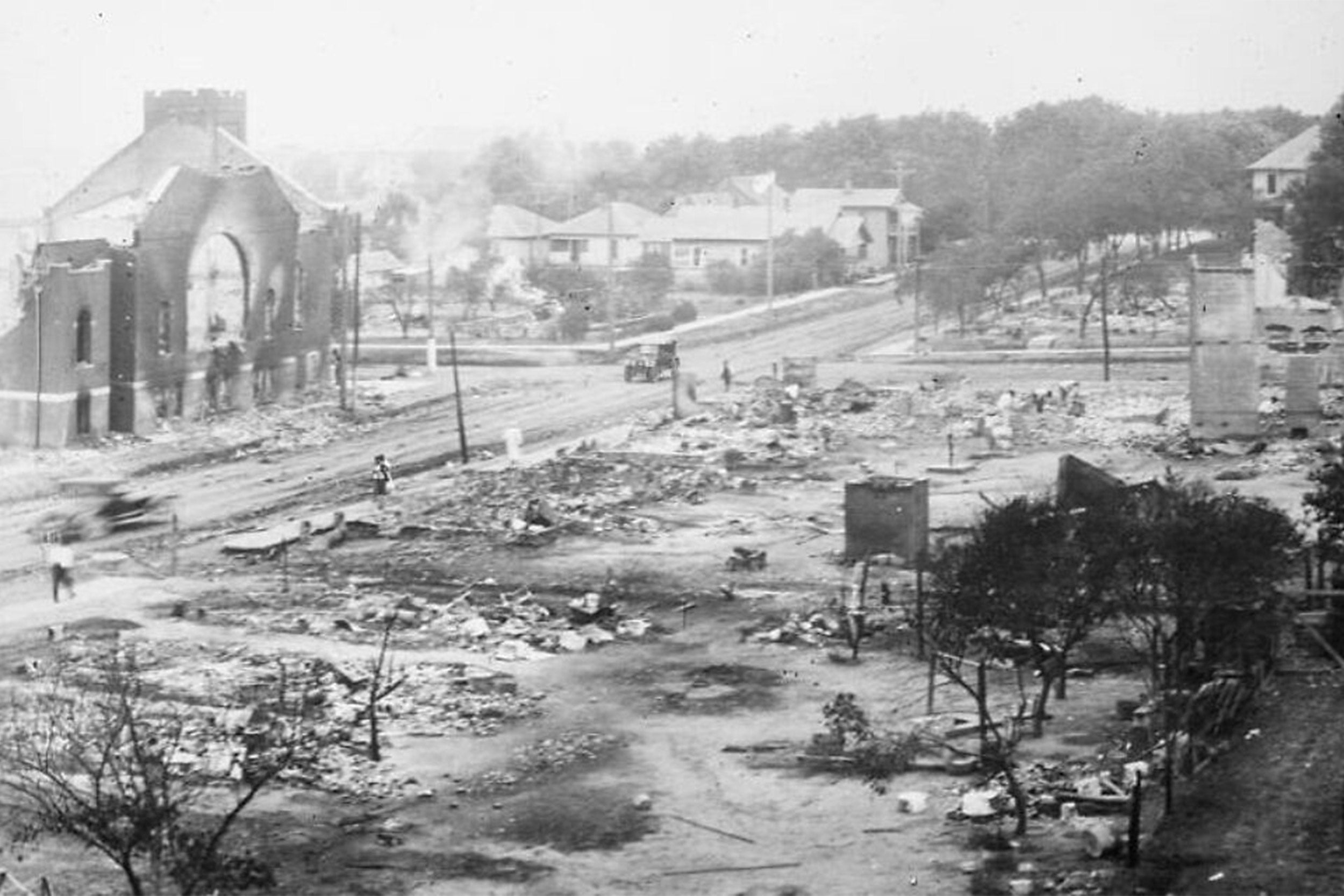 The gutted Greenwood District in 1921.