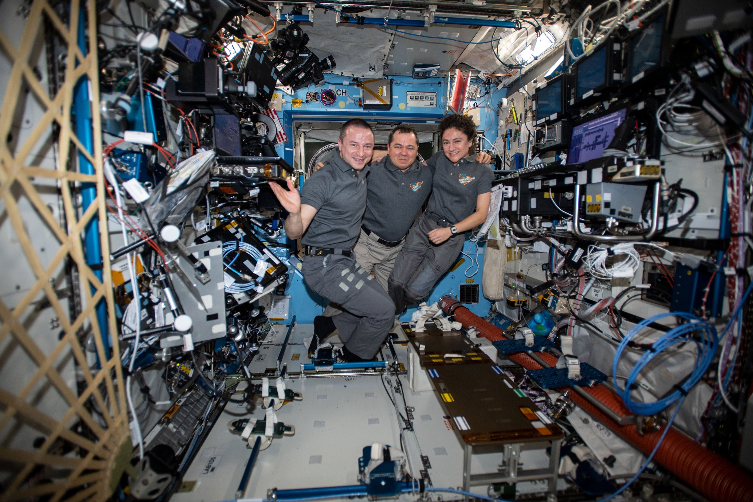 Crew on ISS.