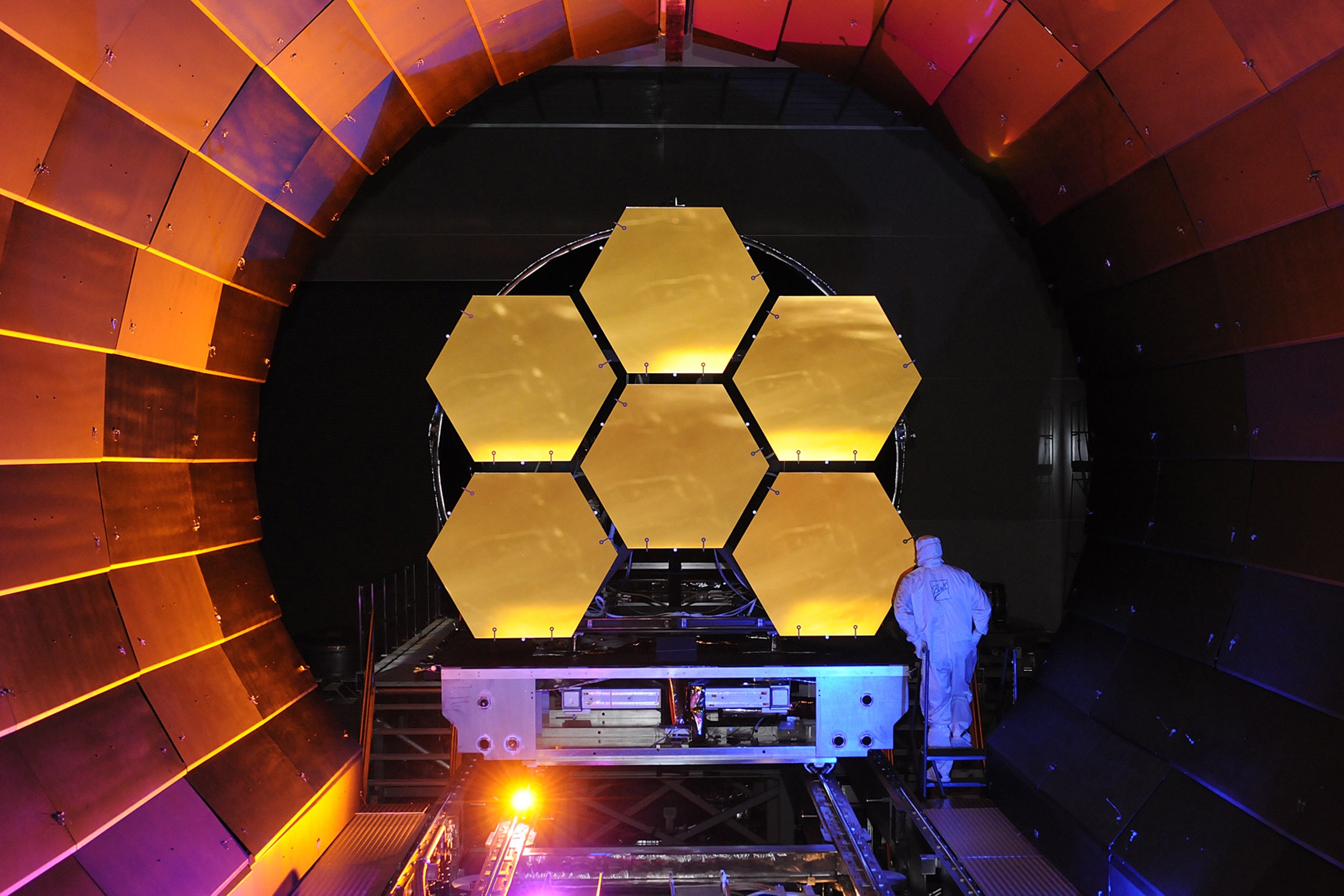 Webb telescopes flight mirrors undergo testing.