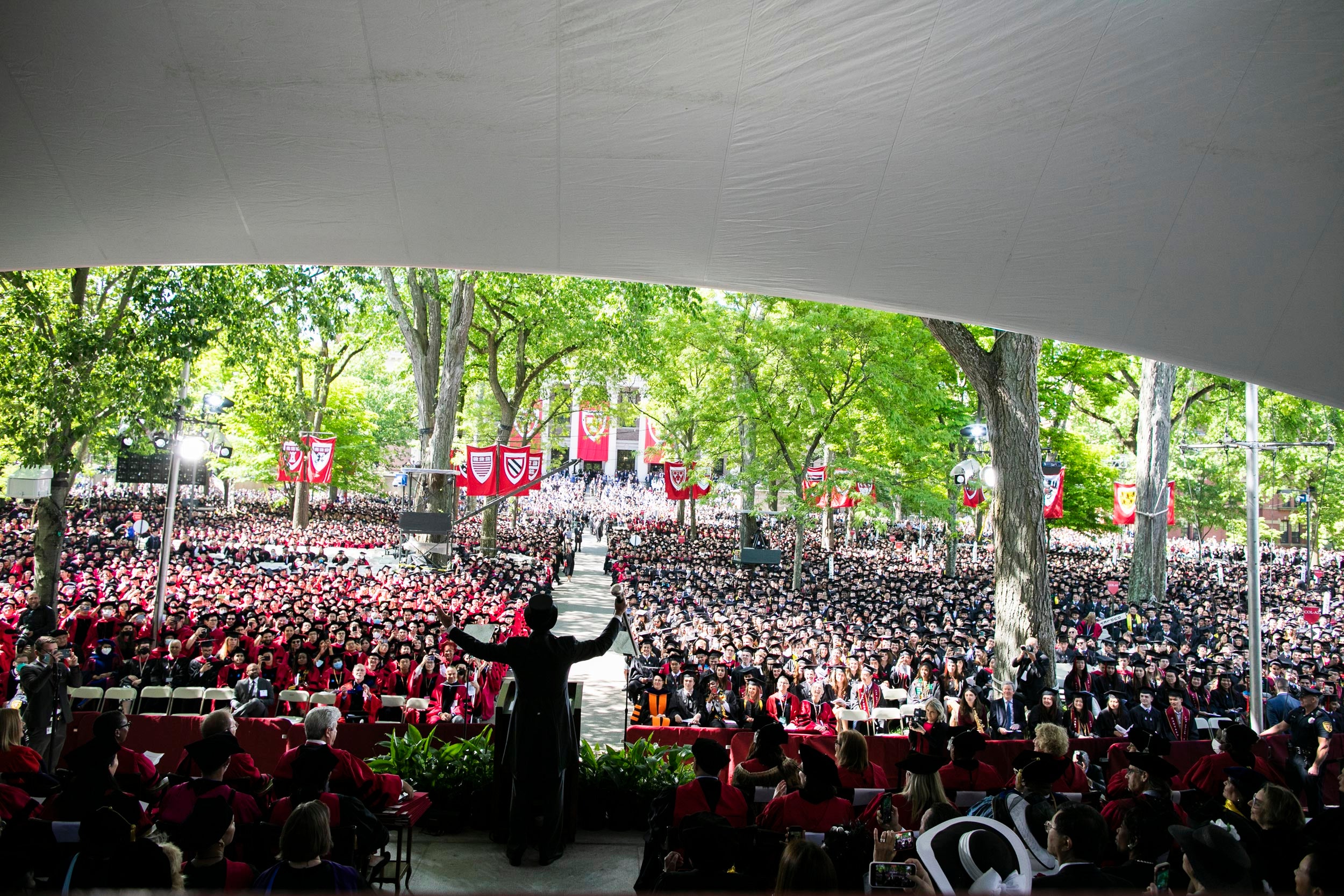 Tercentenary Theatre during Commencement.