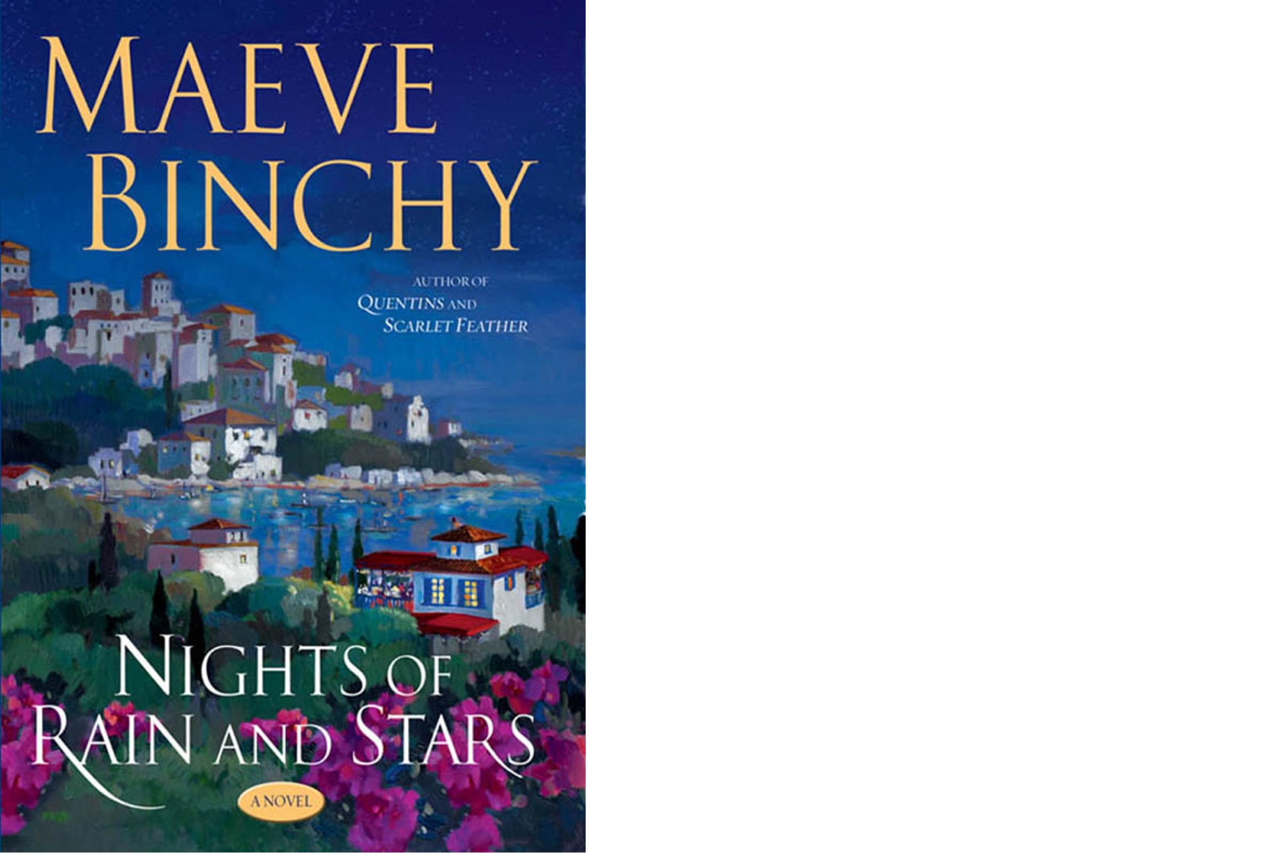 Book cover: “Nights of Rain and Stars” by Maeve Binchy.