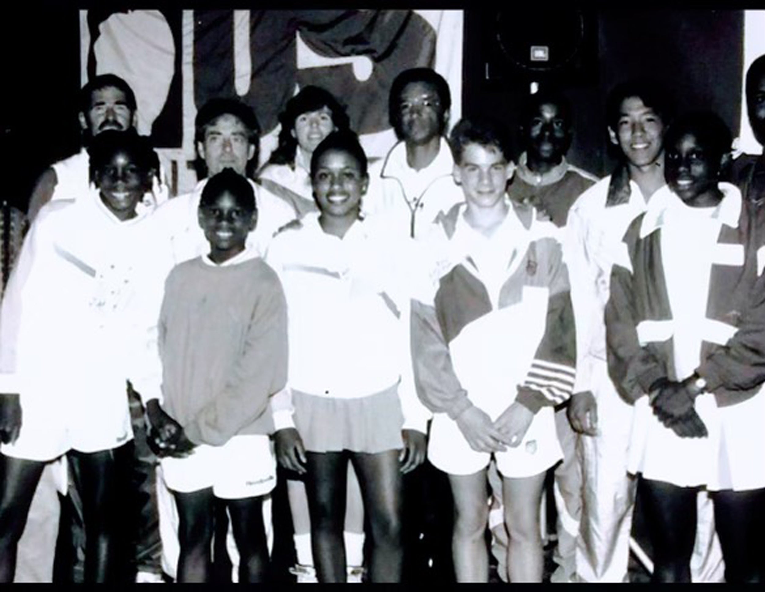 Promotional photo for a 1993 fundraiser for the Arthur Ashe Youth Tennis Center in Philadelphia.