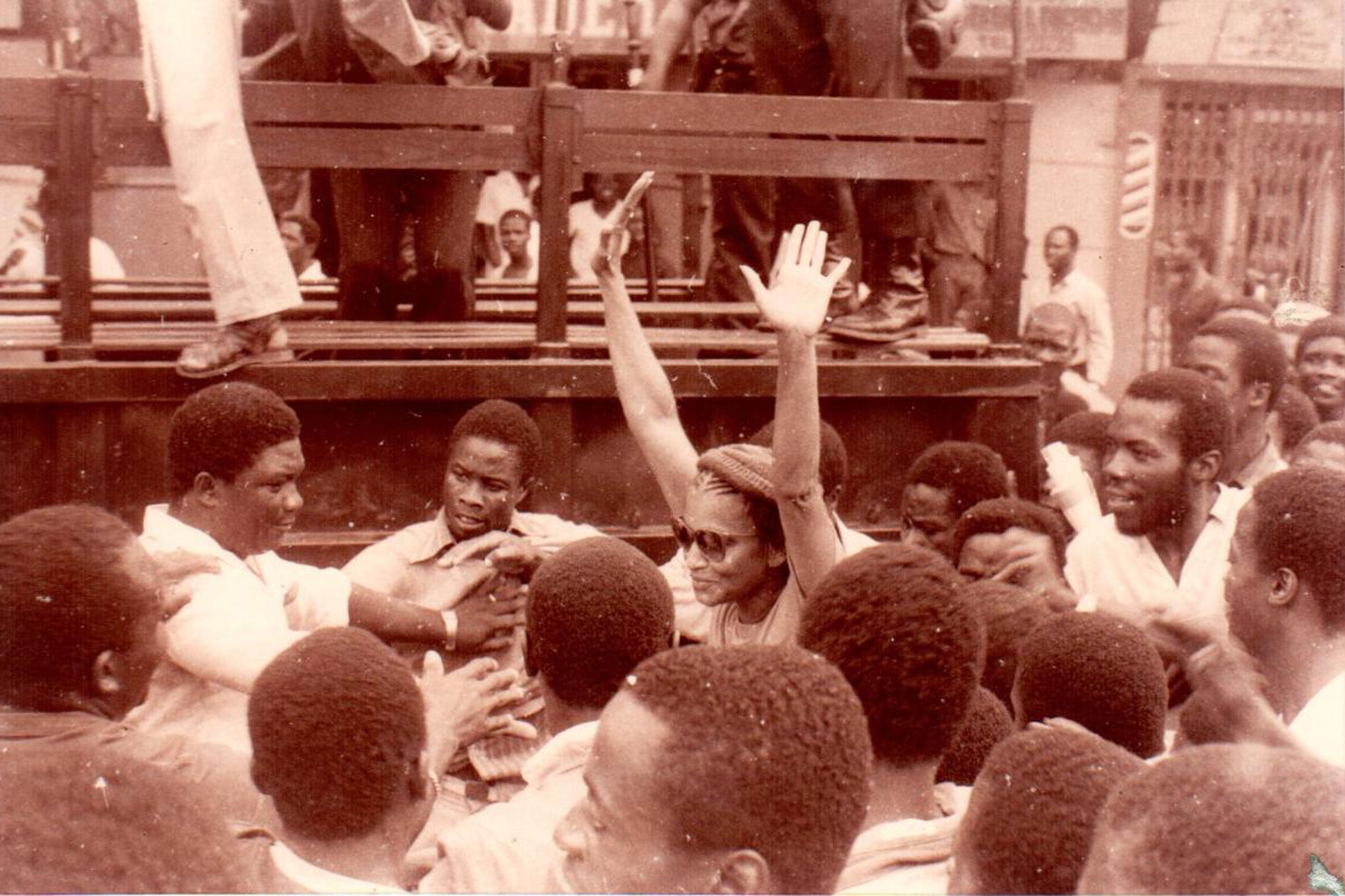 Sirleaf after being released from the Monrovia Central Prison.