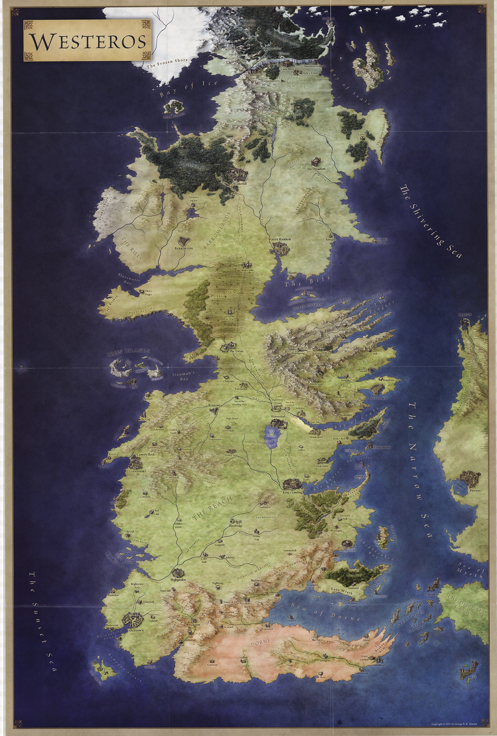 Westeros haritası Game of Thrones serisine eşlik edecek şekilde geliştirildi.