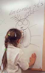 Child drawing bug