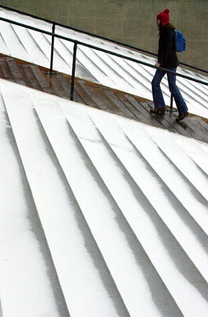 Snow covered Widener