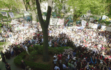 Protesters in Harvard