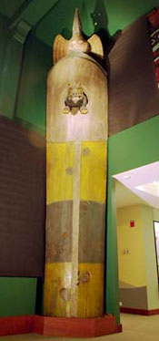 Totem pole in exhibition