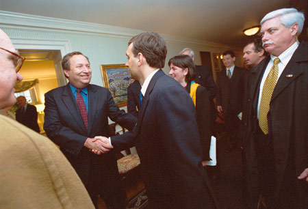 Viktor Orban with Lawrence Summers