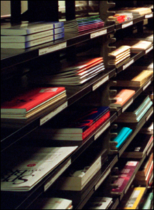 photograph of journals on library