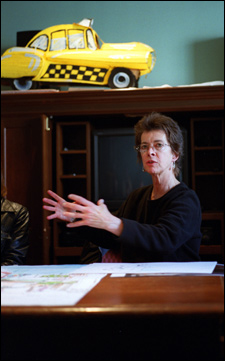 Jody Pinto at her desk