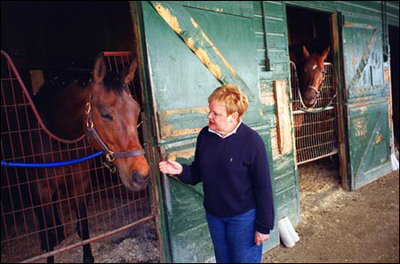 Susan Rodliff with horses