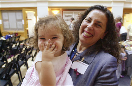 Laurence Rahme with daughter