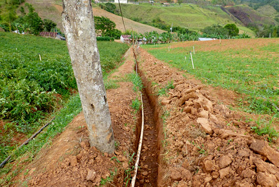 The new water main provides a more reliable supply of water to the village.