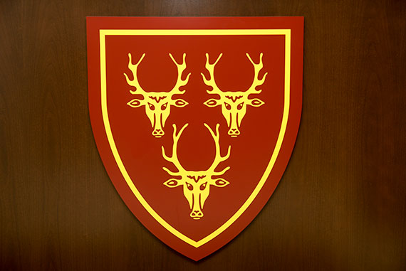 The Dunster House shield remains a part of the household.