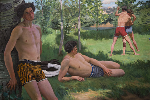 “Summer Scene,” 1869, by Jean Frédéric Bazille is part of the Fogg Museum’s collection. Stephanie Mitchell/Harvard Staff Photographer